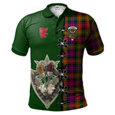 Clan Carnegie Modern Tartan Polo Shirt - Lion Rampant And Celtic Thistle Style BU52 Carnegie Modern Tartan Tartan Polo
